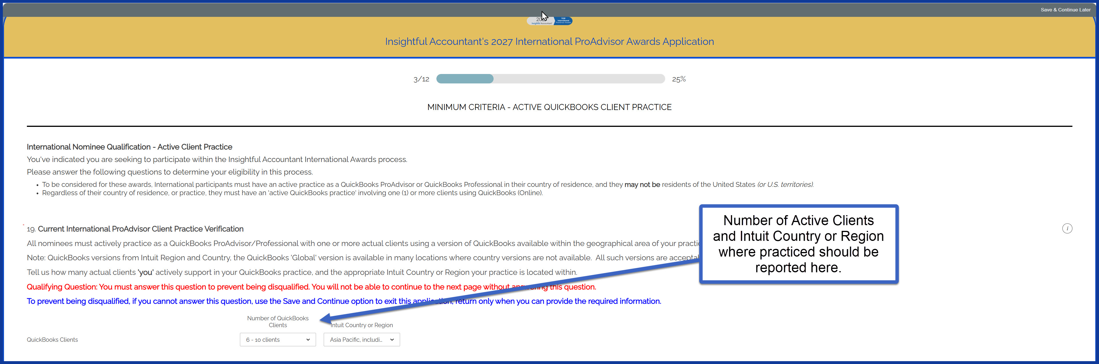 2027 International active client practice app question