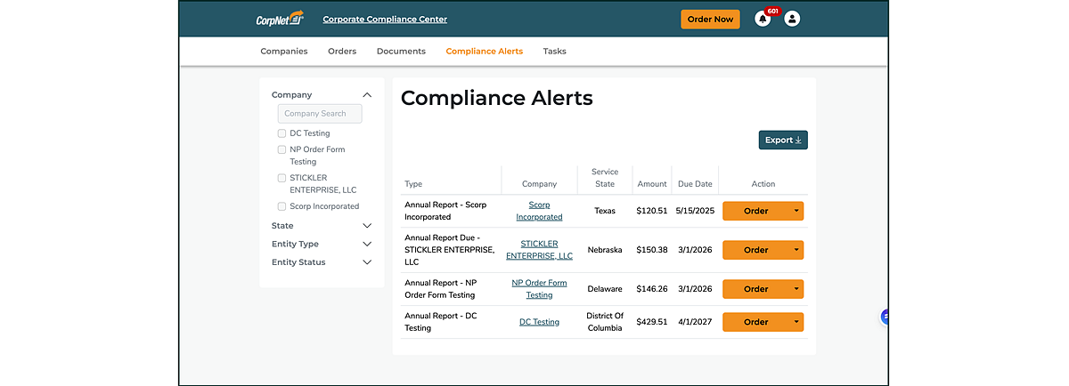 CorpNet_4._Compliance_Alerts