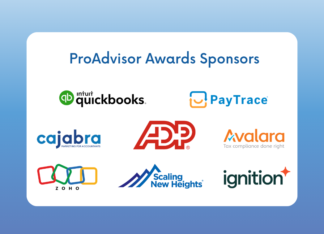 ProAdvisor Awards Sponsors
