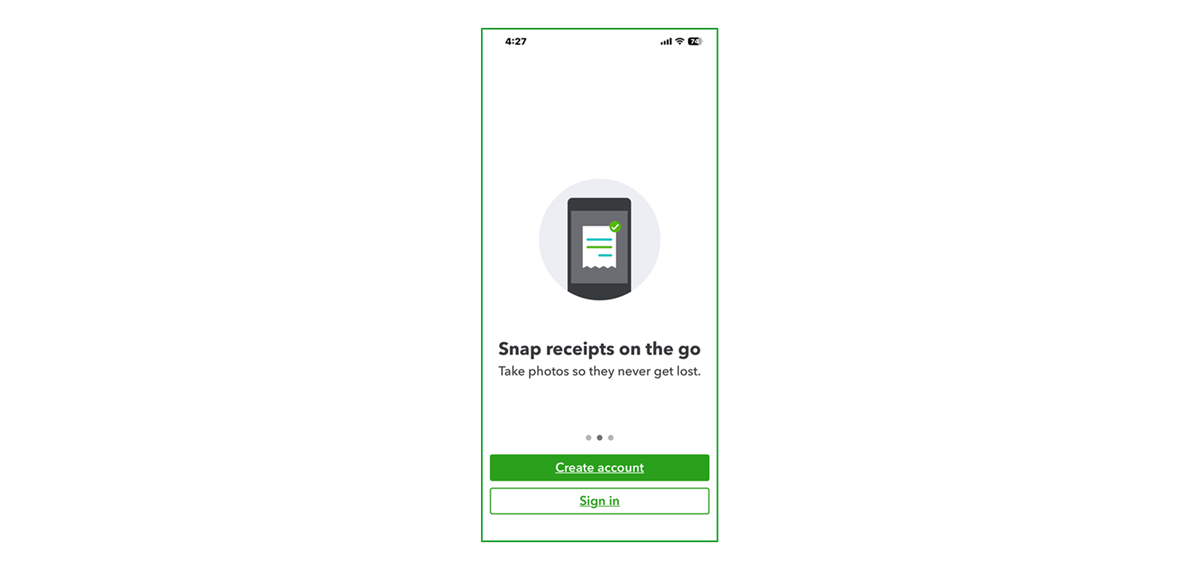 QuickBooks Mobile App Scan Receipts