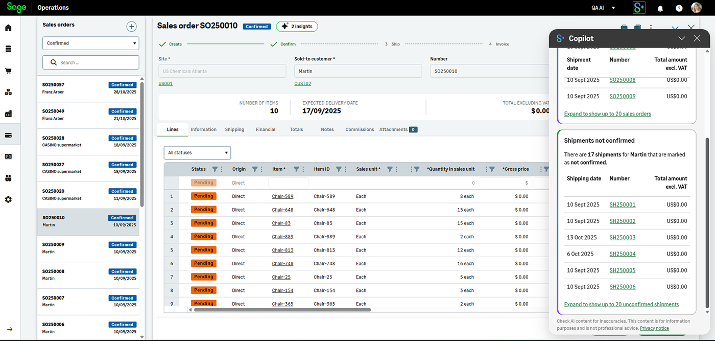 Sage Operations Insights 2 NEW