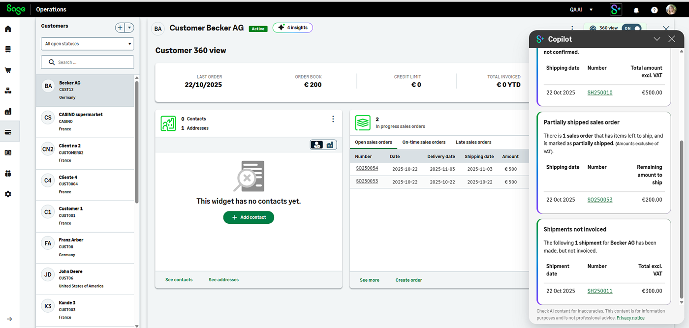 Sage Operations Insights 3 NEW