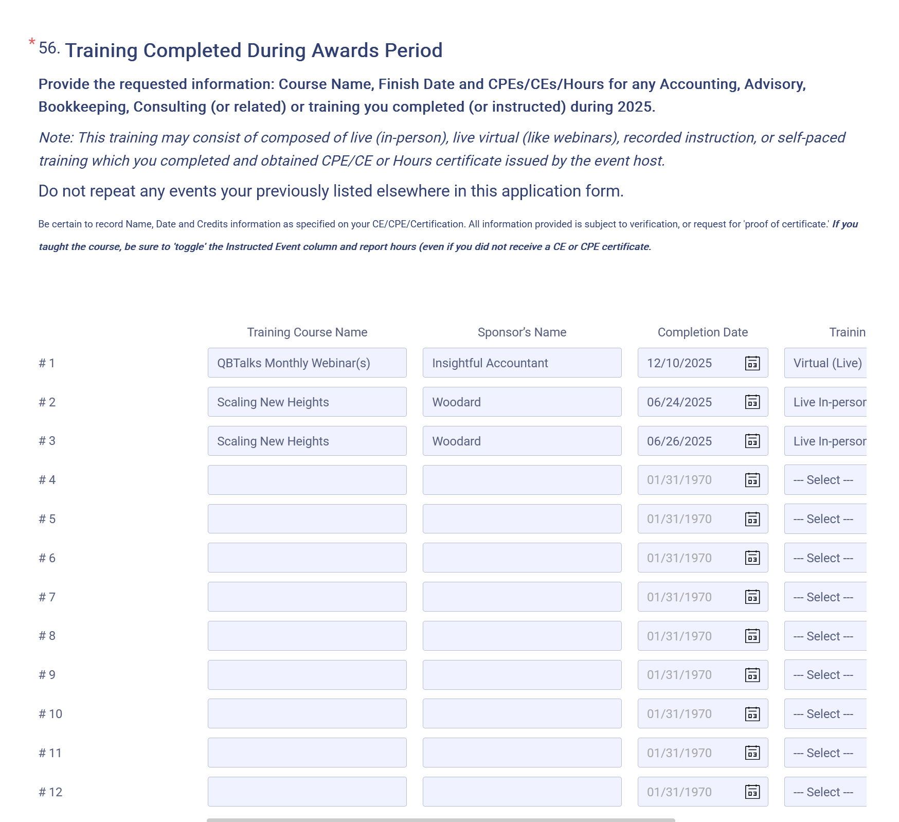 Training Completed