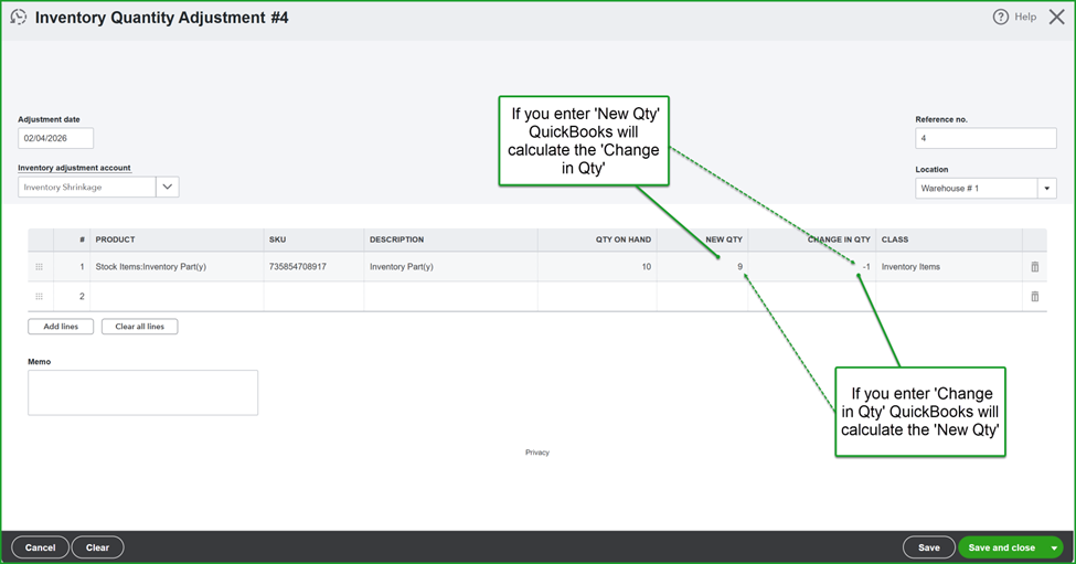 QBO Inventory - Part 3