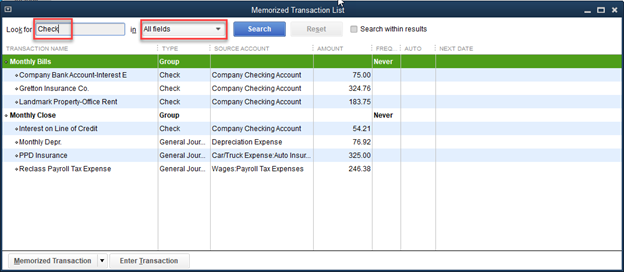 memorized transactions 2