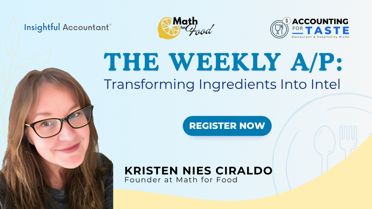 The Weekly A/P: Transforming Ingredients into Intel